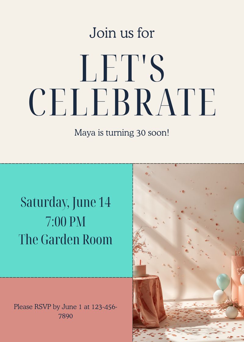 Canva Birthday Invitation Template preview