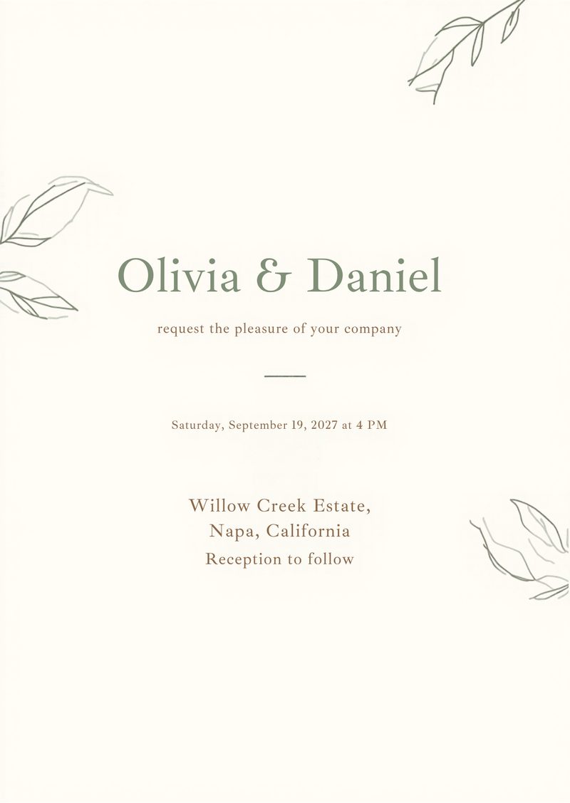 Free Canva Wedding Invitation Template preview